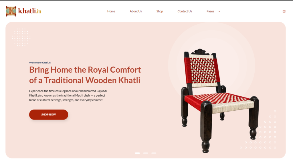 Khatli.in – Handcrafted Rajwadi Wooden Furniture Ecommerce Website